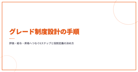 グレード制度設計の手順｜評価・給与・昇格へつなぐ6ステップと役割定義の決め方